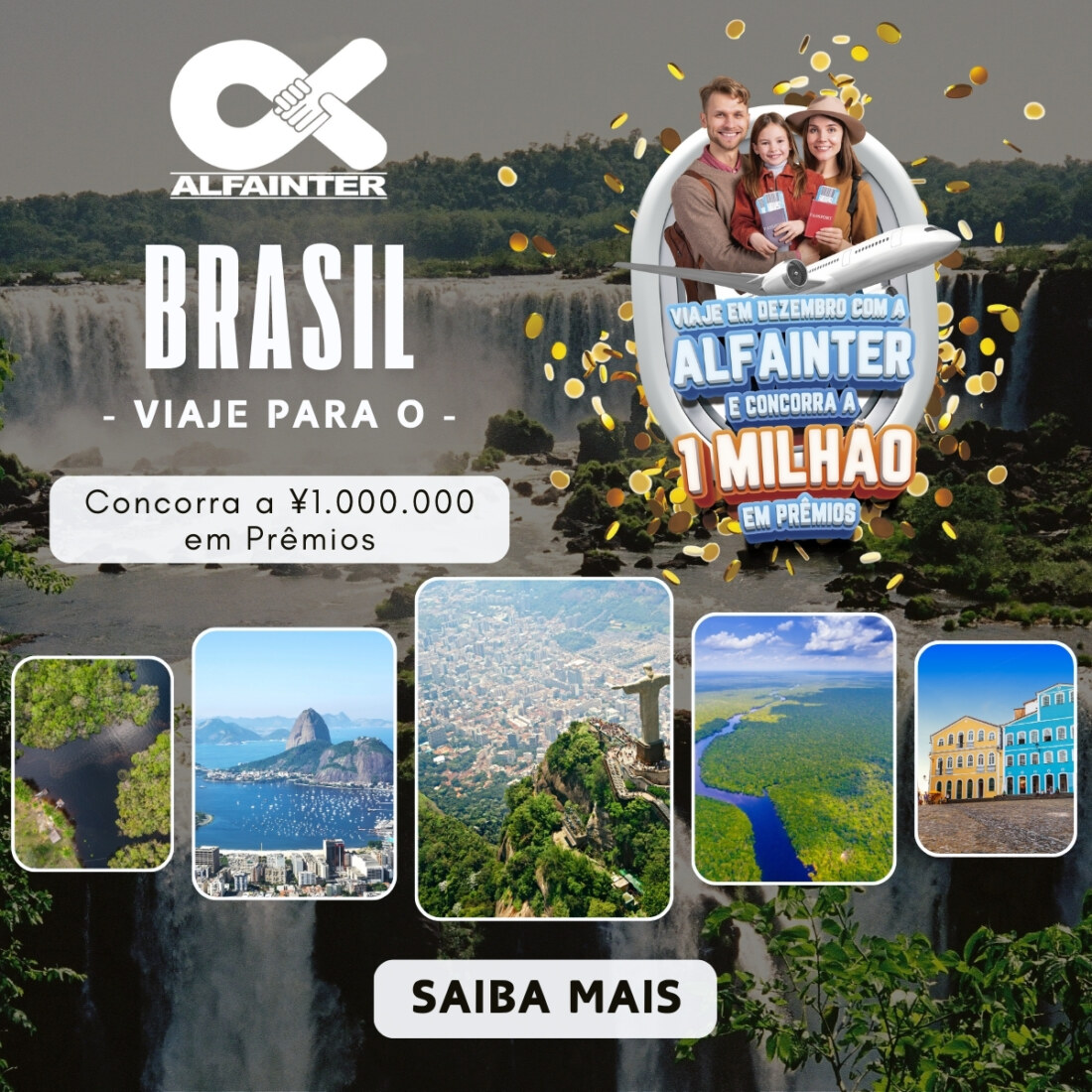 VIAJE EM DEZEMBRO COM A ALFAINTER E CONCORRA A 1 MILHÃO EM PRÊMIOS!