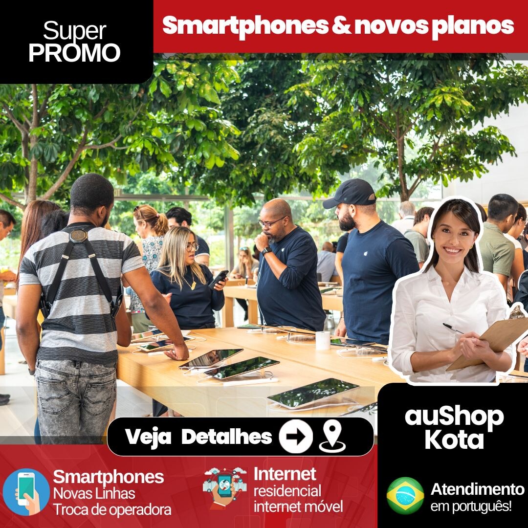 Aichi: mega promoção de smartphones na auShop Kota