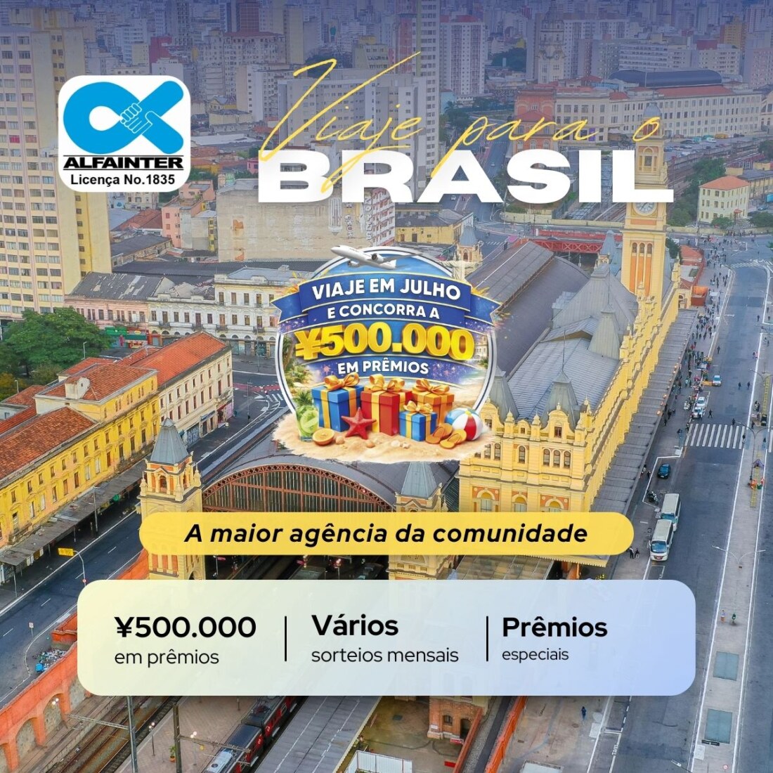 Alfainter: viaje em julho e concorra a uma superpromoção